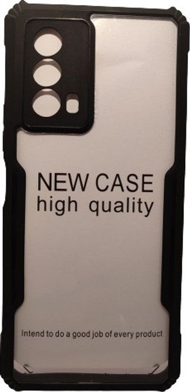 TempGlow Back Cover for Vivo iQOO Z5  (Black, Transparent, Grip Case, Pack of: 1)