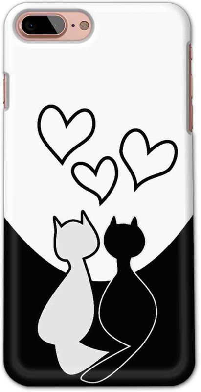 NDCOM Back Cover for iPhone 7 Plus Cat Love Printed  (Multicolor, Hard Case, Pack of: 1)