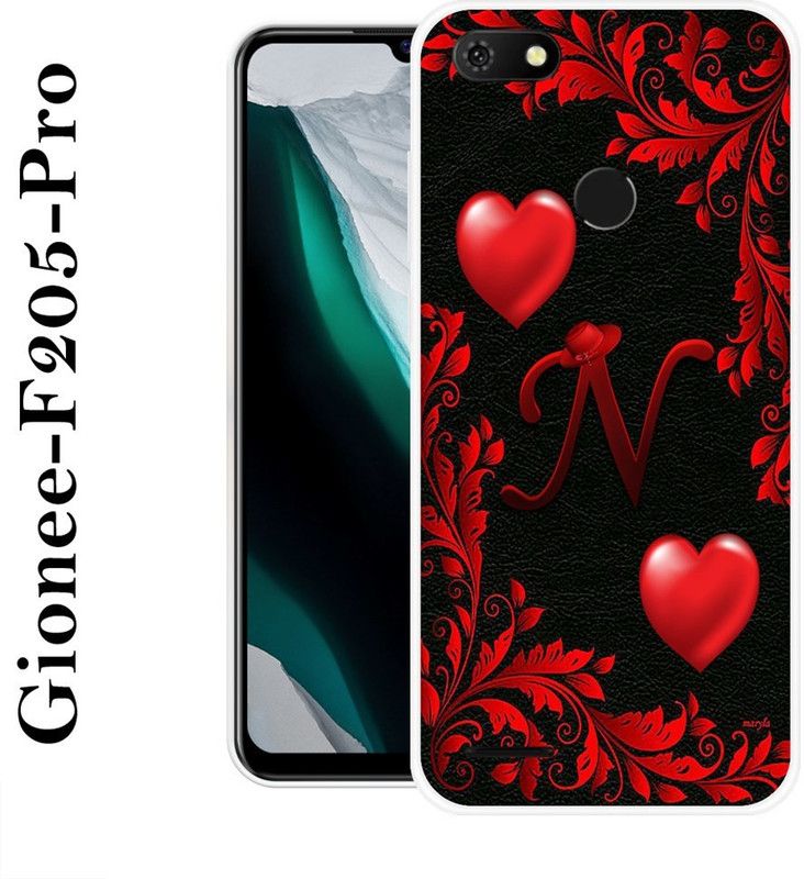 INDIALAND Back Cover for Gionee F205 Pro  (Red, Black, Silicon)