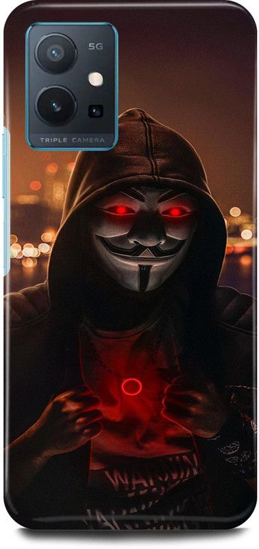 play fast Back Cover for Vivo y75 5G, V2142 JOKER, ANONYMOUS, BLADE, HACKER, MASK  (Black, Hard Case, Pack of: 1)