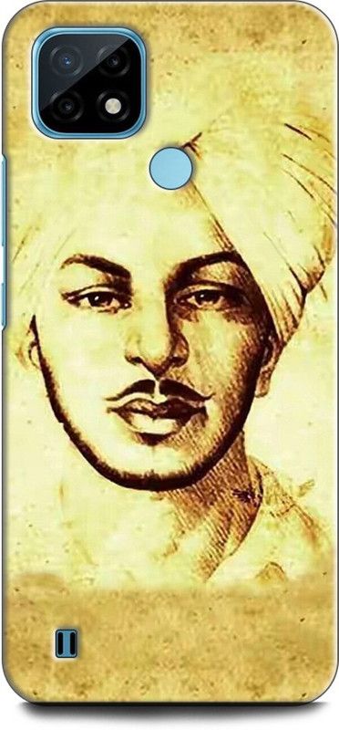 INDICRAFT Back Cover for Realme C21Y, RMX3261 BHAGAT SINGH, FREEDOM FIGHTER, INDIAN, NATIONAL  (Multicolor, Dual Protection, Pack of: 1)