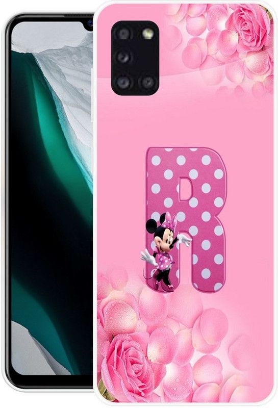 ROCKPRINT Back Cover for Samsung Galaxy A31  (Pink, Grip Case, Silicon, Pack of: 1)