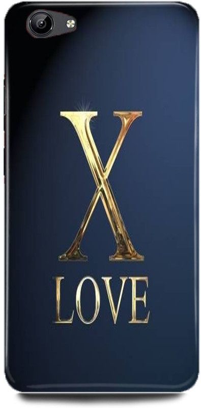 FUGGA Back Cover for vivo Y71i, 1801/1731B, X, LETTER, ALPHABET, LOVE, X, NAME  (Gold, Hard Case, Pack of: 1)