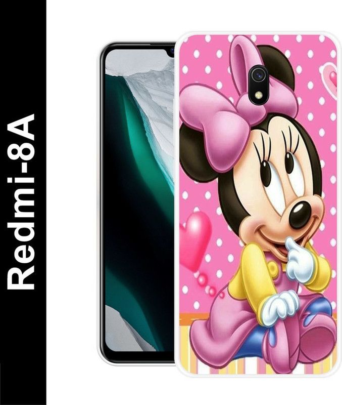 Aabra Back Cover for Redmi 8A  (Pink, Flexible, Silicon, Pack of: 1)