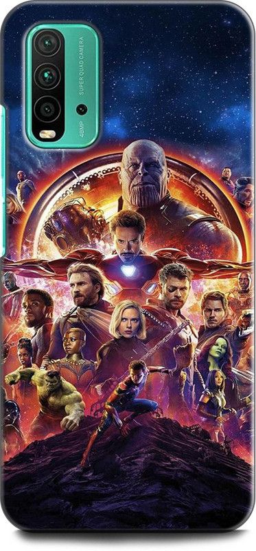 KEYCENT Back Cover for REDMI 9 Power AVENGERS, IRON MAN, THANOS, MARVELS, AVENGER, SUPERHEROES, COMIC  (Multicolor, Pack of: 1)