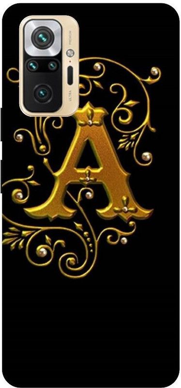 GRAFIQE Back Cover for REDMI Note 10 Pro M2101K6P A, A LETTER, A ALPHABET, A NAME  (Multicolor, Shock Proof, Pack of: 1)