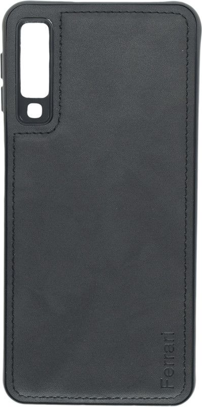 Accessories Kart Back Cover for Samsung A7 2018 leather case with superior grip  (Black, Pack of: 1)