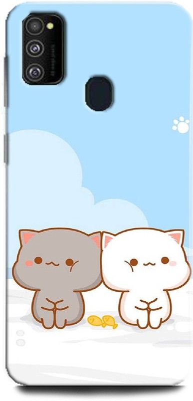 WallCraft Back Cover for Samsung Galaxy M21 LOVE, KITTY, COUPLE, EMOJII, CUTE CAT, TENOR, CARTONE  (Multicolor, Dual Protection)