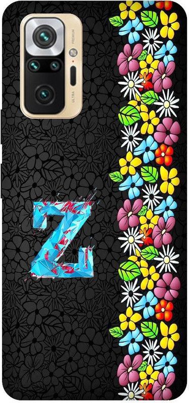 KARJUN Back Cover for Redmi Note 10 Pro Max, Z Flower Name Multicolour Printed Back Cover  (Multicolor, Hard Case, Pack of: 1)