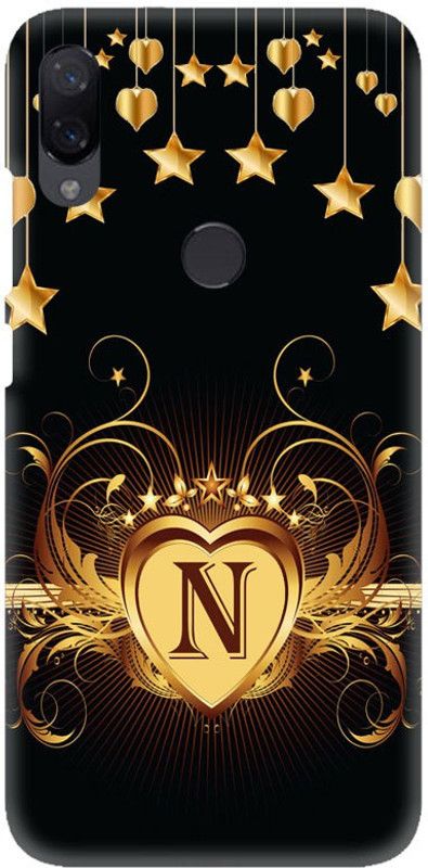 LEEMARA Back Cover for Redmi Mi Play, N, N Letter, N Alphabet, N Word, PRINTED BACK COVER  (Multicolor, Hard Case)