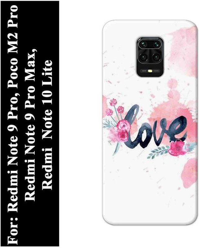 Majestic Back Cover for Mi Redmi Note 9 Pro  (Pink, White, Hard Case)