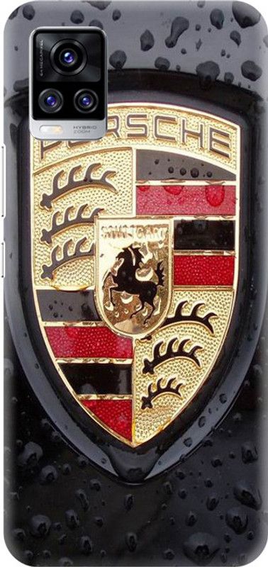 PNBEE Back Cover for vivo V20, V2025, V2024 - Porsche Logo Print  (Multicolor, Hard Case, Pack of: 1)