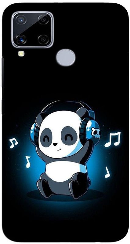 CROKIAN Back Cover for Realme C15 panda Back Cover  (Multicolor, Hard Case, Pack of: 1)