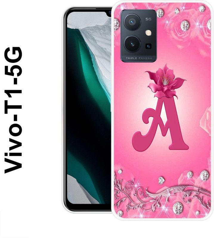 KLC Back Cover for Vivo T1 5G  (Pink, Silicon)