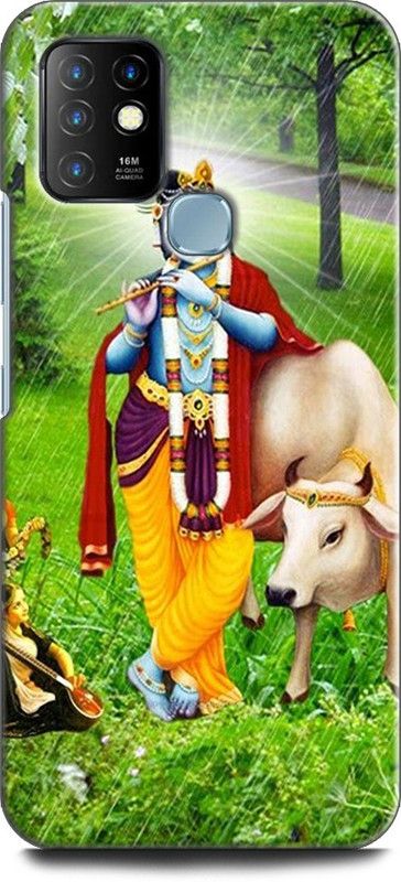 WallCraft Back Cover for Infinix Hot 10 KRISHNA, LORD, KRISHANJI, GOD, KRISHN KANHIYA  (Multicolor, Dual Protection, Pack of: 1)