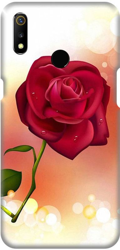 PNBEE Back Cover for RealMe 3, RMX1825, RMX1821 -Rose Printed Back Case Cover  (Multicolor, Hard Case, Pack of: 1)