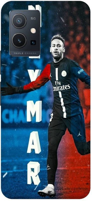 THE NARAYANA COLLECTIONS Back Cover for IQOO U5 5G-V2024A-NEYMAR,MESSI,FOOTBALL,ARGENTINA  (Multicolor, Hard Case, Pack of: 1)