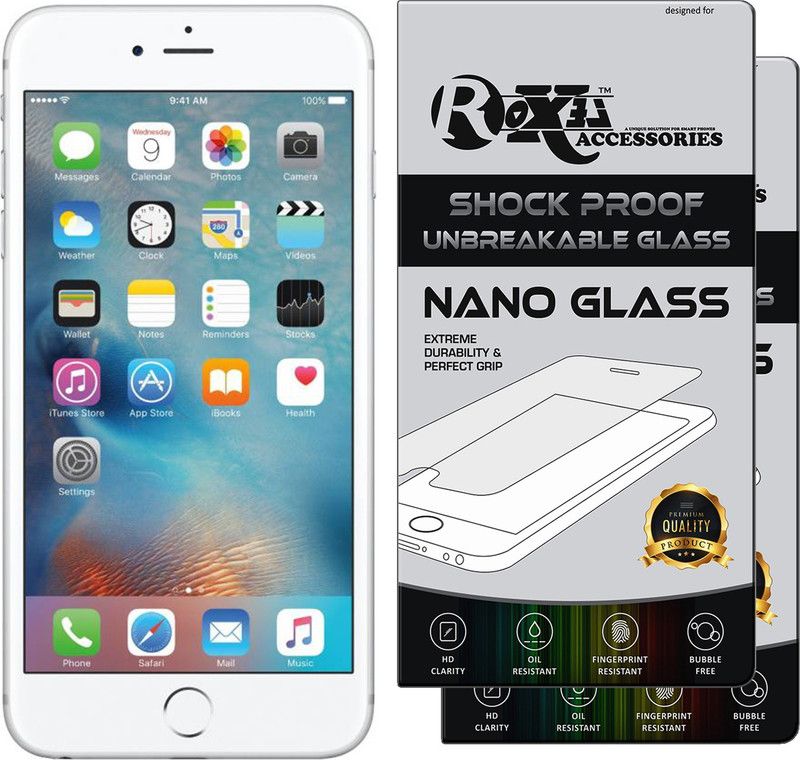 Roxel Nano Glass for Apple iPhone 6s Plus (Silver, 16 GB)  (Pack of 2)