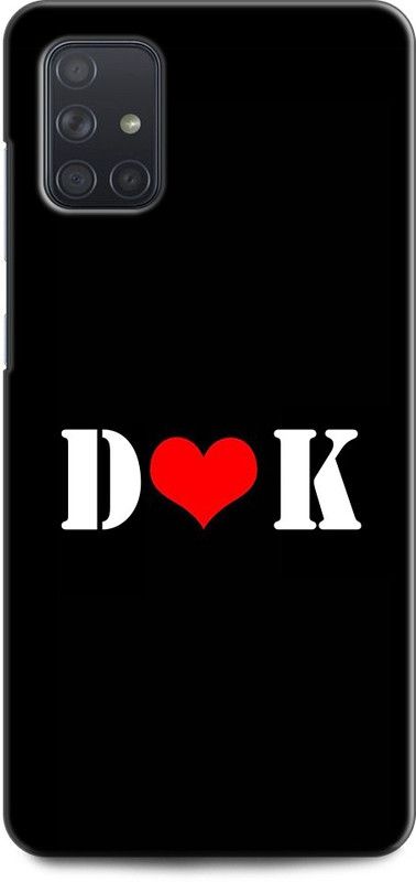 Afterglow Back Cover for SAMSUNG Galaxy A71 D K, D LOVES K, NAME, LETTER, ALPHABET, DK LOVE, HART  (Multicolor, Shock Proof, Pack of: 1)
