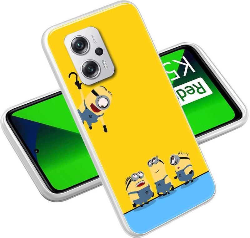 Vascase Back Cover for Redmi K50i 5G  (Yellow, Blue, Silicon, Pack of: 1)