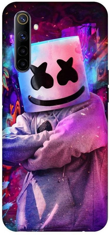 URCHIN Back Cover for Realme 6 Marshmello, EDM, DJ, Famious, marshmello, singer  (Multicolor, Shock Proof)