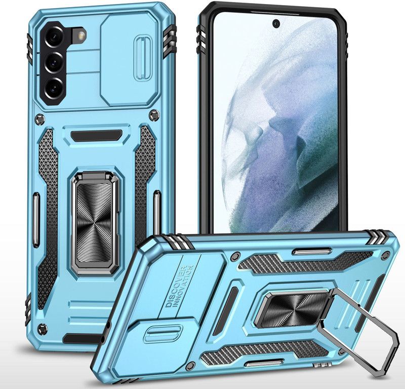 Q Wallet Back Cover for Samsung Galaxy S21+ / Galaxy S21 PLUS  (Blue, Dual Protection, Pack of: 1)