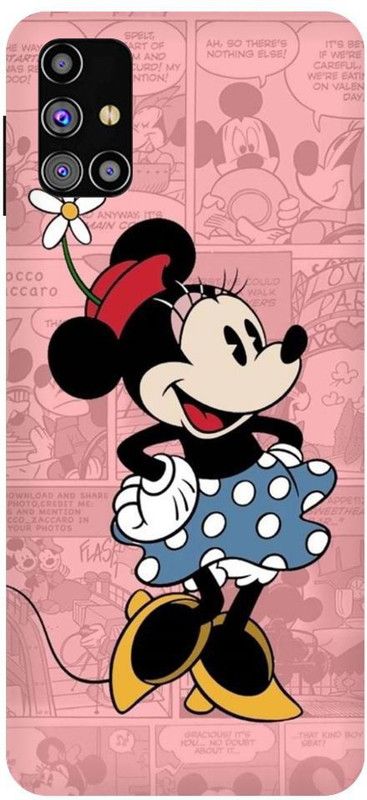 URCHIN Back Cover for Samsung M30s minnie mouse, mickey mouse, cartoon, funny, cute, love, Disney  (Multicolor, Shock Proof, Pack of: 1)