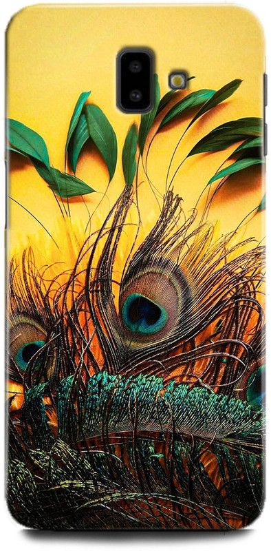 Afterglow Back Cover for SAMSUNG Galaxy J6 Plus MOR PANKH, KRISHNA JI, KANHA, PEACOCK FEATHER, FEATHER  (Multicolor, Shock Proof, Pack of: 1)