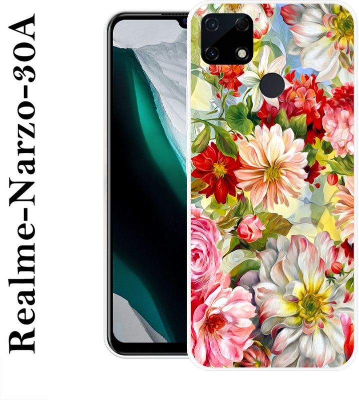REALKING Back Cover for Realme Narzo 30A  (Multicolor, Grip Case, Silicon)