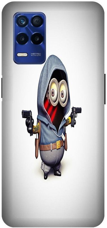 Bluvver Back Cover for Realme 8s 5G , RMX3381, Printed Funny Gun Comic Back Cover  (Multicolor, Hard Case, Pack of: 1)
