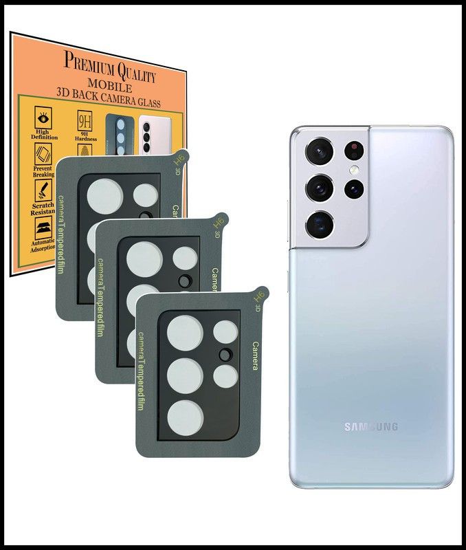 Ychroze Back Camera Lens Glass Protector for Samsung Galaxy S21 Ultra 5G  (Pack of: 3)
