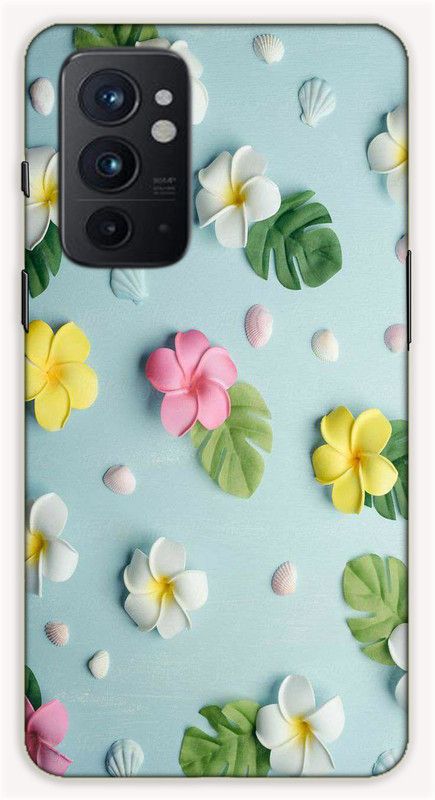 iprinto Back Cover for OnePlus 9RT 5G, OnePlus 9RT Flower Back Cover  (Green, Hard Case)