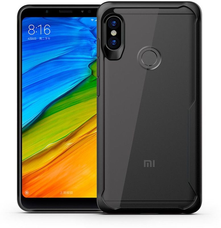 CELLCAMPUS Back Cover for Y2 Redmi  (Transparent, Black, Shock Proof, Pack of: 1)