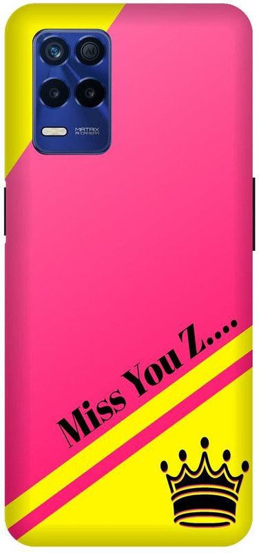 Bluvver Back Cover for Realme 8s 5G , RMX3381, Printed Miss you Z Letter Back Cover  (Multicolor, Hard Case, Pack of: 1)