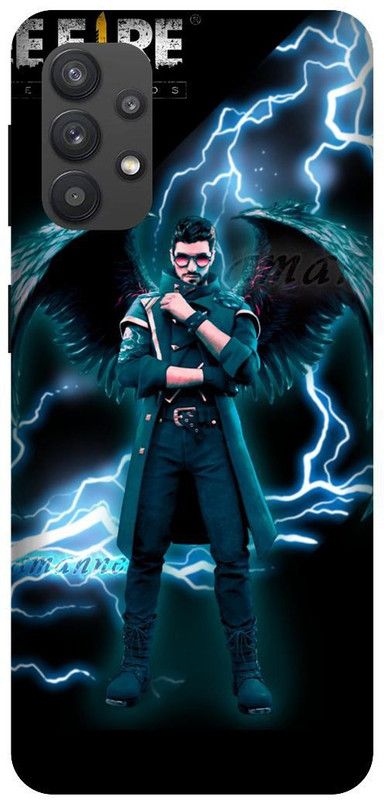 Yoprint Back Cover for Samsung Galaxy M32 Free Fire Text,Free Fire Text Character,Free Fire Image Printed cover  (Multicolor, Hard Case, Pack of: 1)
