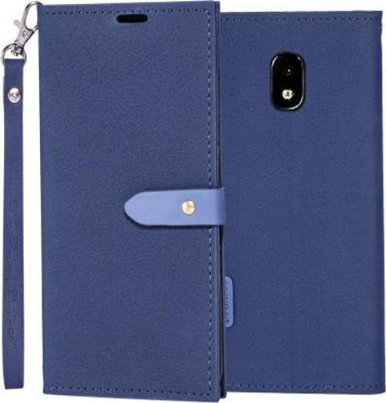YAYAVAR Flip Cover for Samsung Galaxy J7 Pro  (Blue, Shock Proof, Pack of: 1)