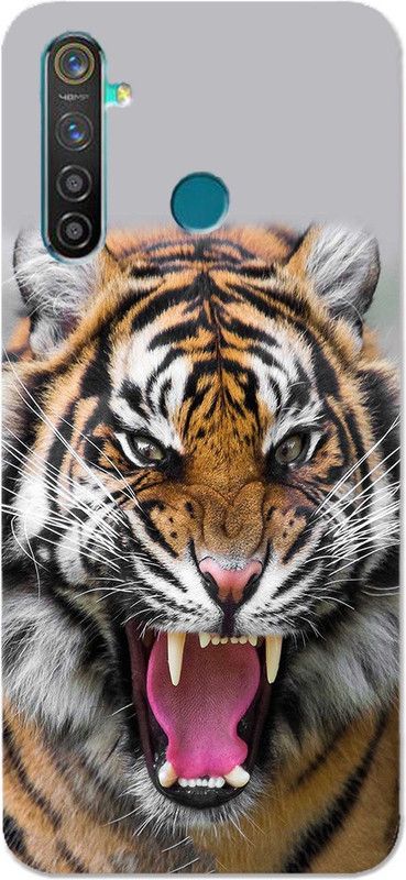 METOO Back Cover for Realme 5s, Tiger Design Back Cover Print : 73  (Multicolor, Dual Protection, Silicon, Pack of: 1)