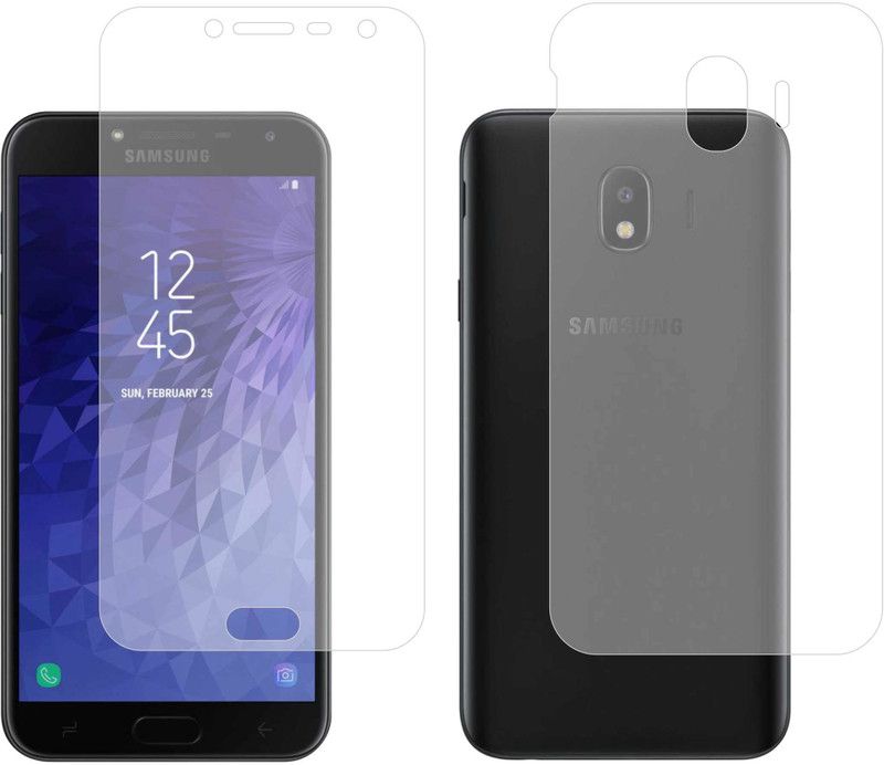 CASE CREATION Front and Back Screen Guard for Samsung Galaxy J4  (Pack of 2)