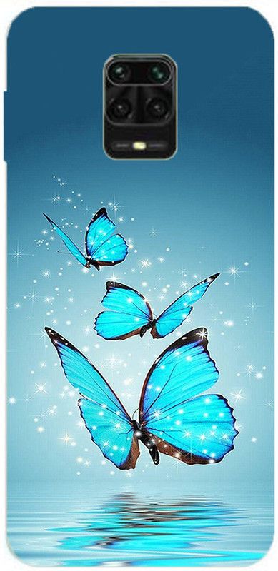 METOO Back Cover for Redmi B07HGBMHTR / Redmi M2003J6A1I, Butterfly, Print : 81  (Multicolor, Dual Protection, Silicon, Pack of: 1)