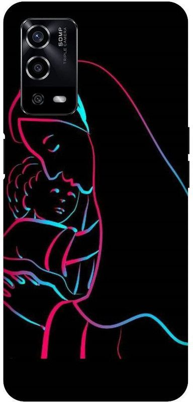 UMPRINT Back Cover for Oppo A55/CPH2325, Mom Mom Love Cute baby Printed Back Cover  (Multicolor, Hard Case, Pack of: 1)