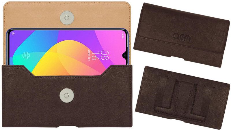 ACM Pouch for Xiaomi Mi Cc9  (Brown, Holster, Pack of: 1)
