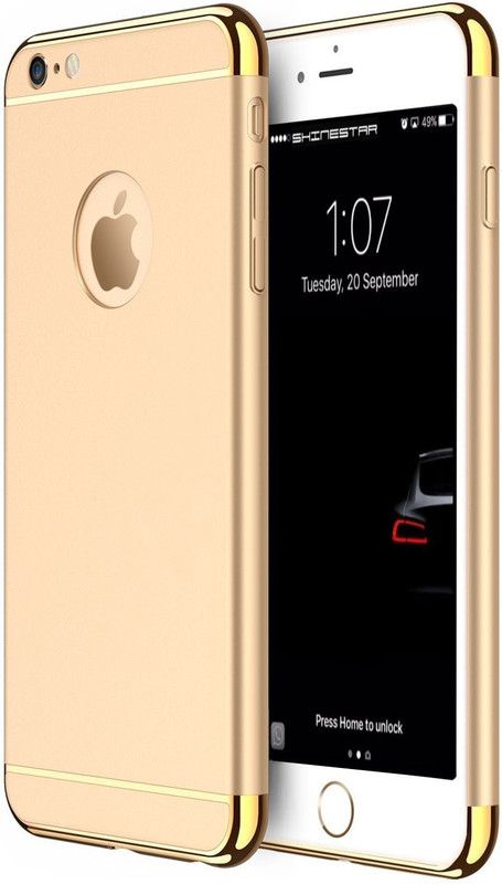 COVERBLACK Back Cover for Apple iPhone 7 Plus  (Gold, Dual Protection, Pack of: 1)