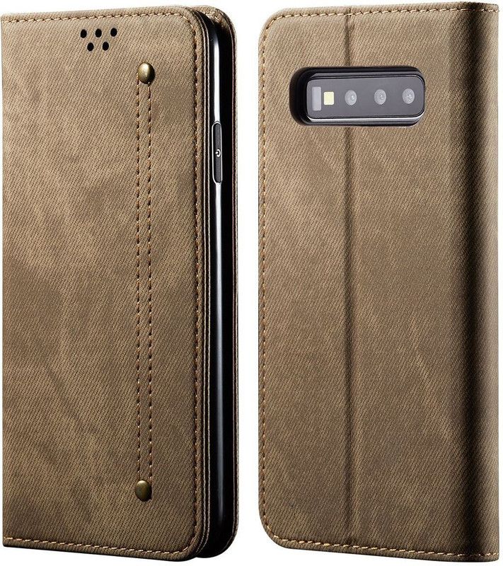 Shock Proof Pouch for Samsung Galaxy S10  (Khaki, Magnetic Case, Pack of: 1)
