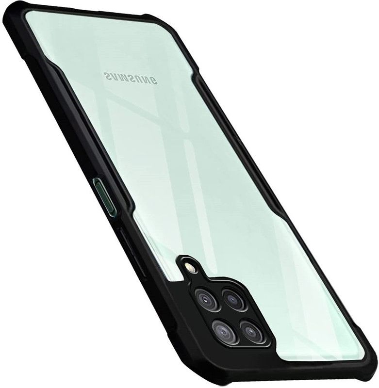 Phone Back Cover Bumper Case for Samsung Galaxy F22  (Black, Transparent, Grip Case, Pack of: 1)
