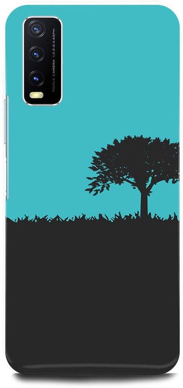 ZIGTOZAG SHOPPE Back Cover for vivo Y12G , V2068, ABSTRACT, ART COLOUR, TREE  (Blue, Hard Case)