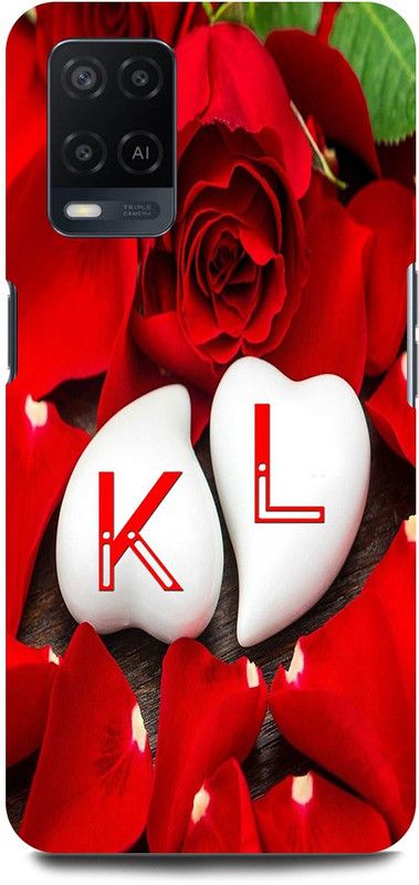 JUGGA Back Cover for OPPO A54, CPH2239, K LOVES L NAME,K NAME, L LETTER, ALPHABET,K LOVE L NAME  (Red, Hard Case, Pack of: 1)