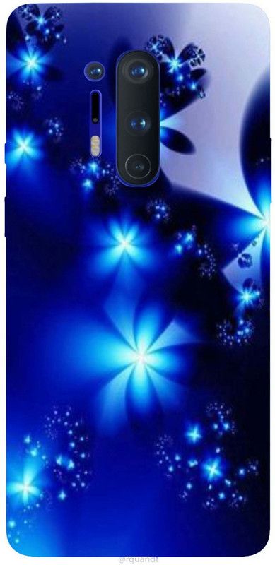 PrintCorner Back Cover for OnePlus 8 Pro  (Blue, Grip Case, Silicon, Pack of: 1)