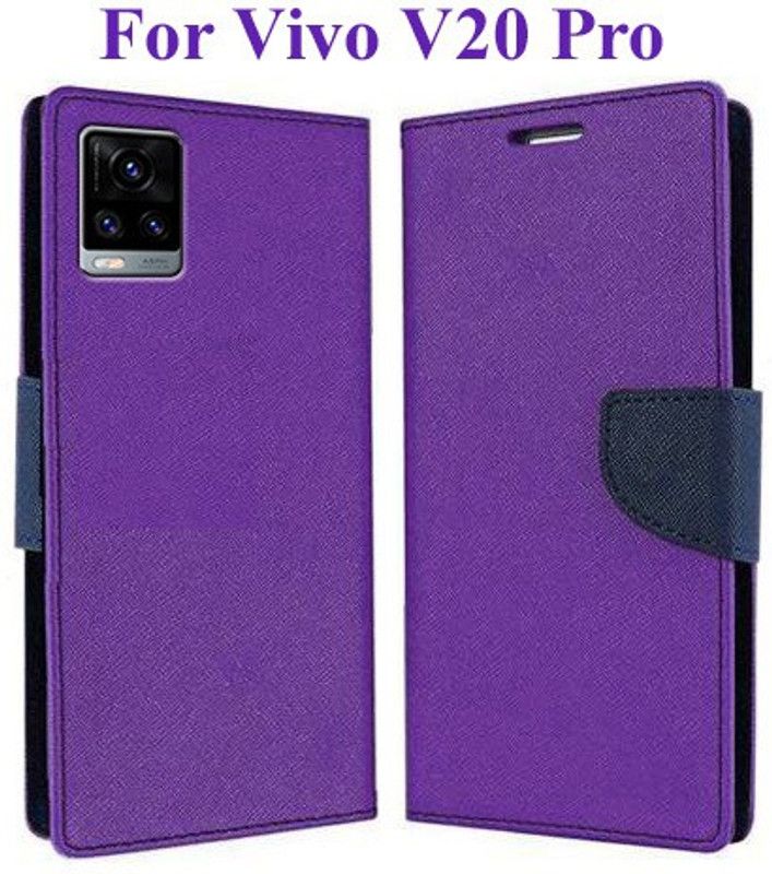 Krumholz Flip Cover for Vivo V20 Pro  (Purple, Dual Protection, Pack of: 1)