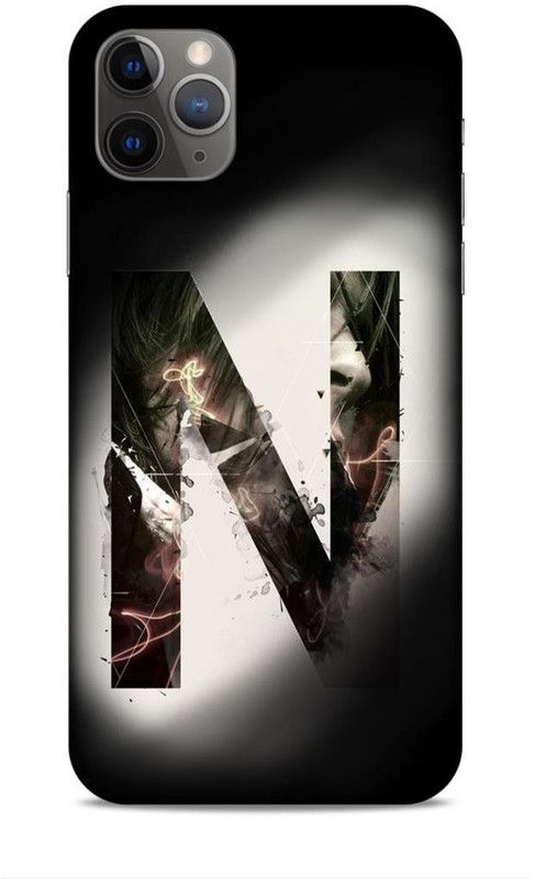 Trinetra Back Cover for Apple iPhone 11 Pro Max (N / Letter / Alphabet / Name)  (Multicolor, Hard Case, Pack of: 1)