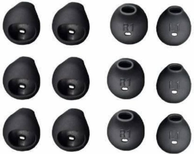qweezer (Pack of 12, Black) earbuds cover for levl u headphones cushion In The Ear Headphone Cushion  (Pack of 6, Black)